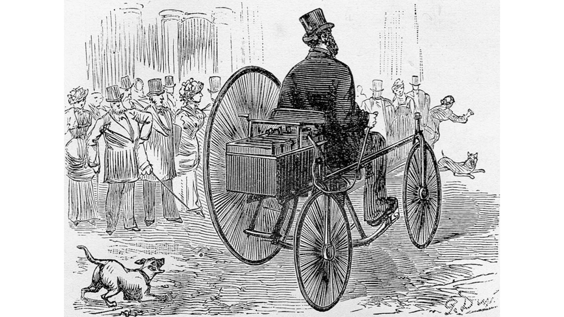 Bild des »Trouvé Tricycle« von Gustave Trouvé aus dem Jahr 1881